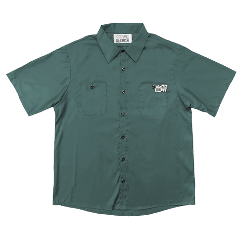 All Bad Button Up Work Shirt - Green