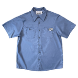 All Bad Button Up Work Shirt - Postal Blue