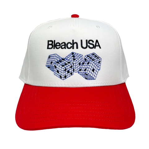 Threes Hat White/Red – Bleach USA - Main Image