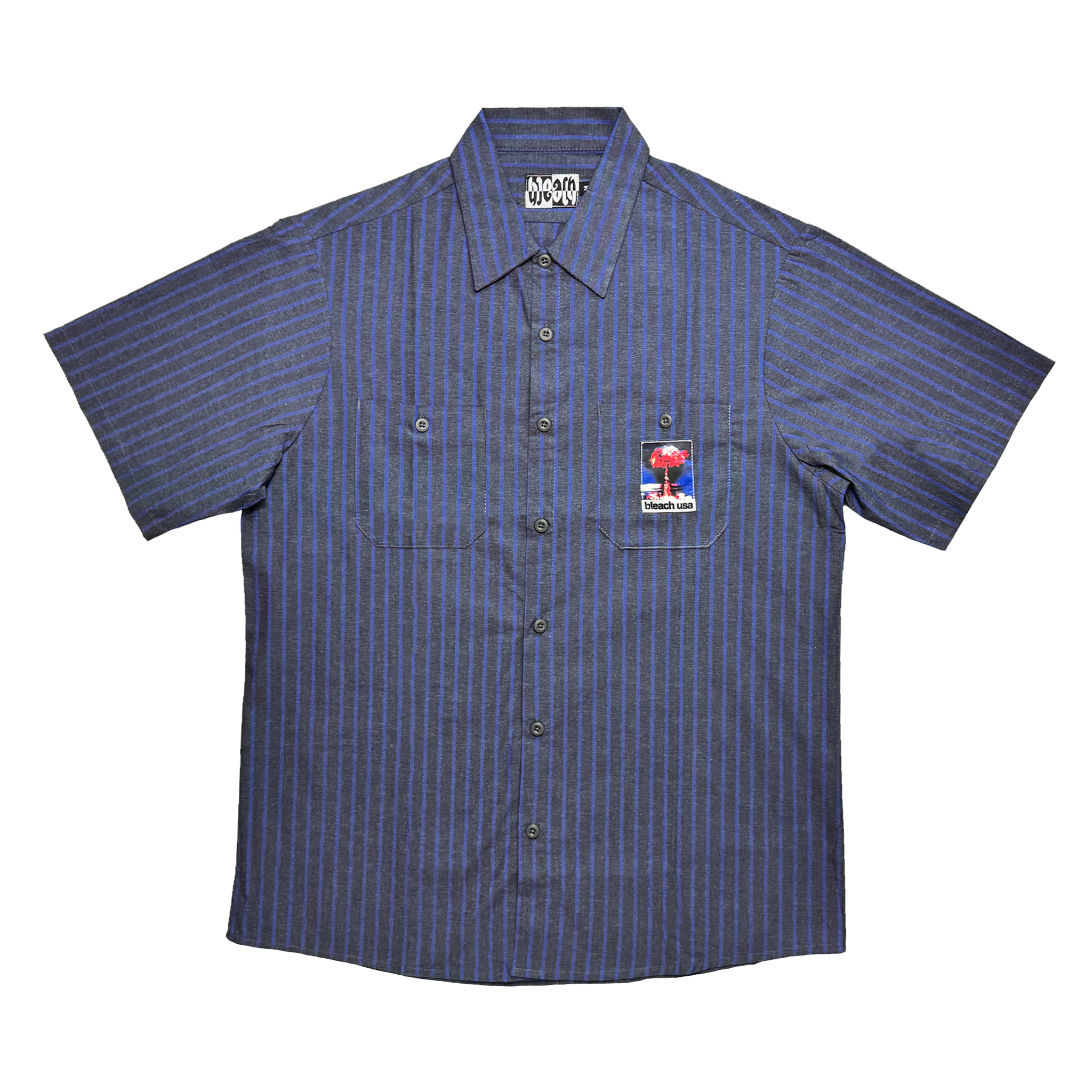 All Bad Button Up Work Shirt - Postal Blue – Bleach USA